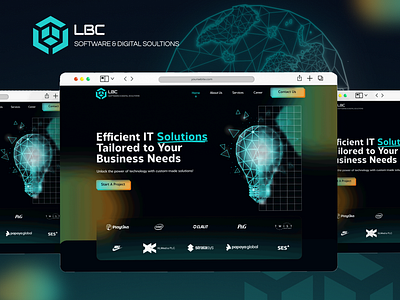 LBC - Software & Digital Solutions branding clean design logo modern new ui web design website website design