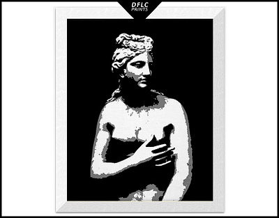 Aphrodite: Greek Mythology Reimagined art art prints black and white greek mythology illustration mythology pop art prints