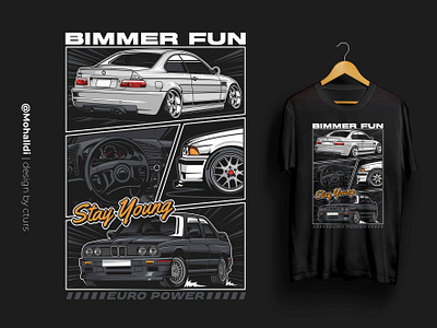 Bimmer Fun E46 E30 car tshirt