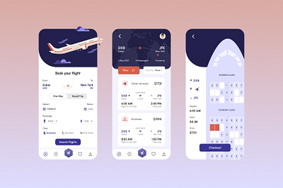 Flight Booking App app bookingapp design flightbooking plane seatbooking ui