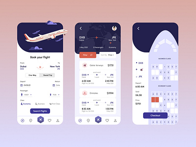 Flight Booking App app bookingapp design flightbooking plane seatbooking ui