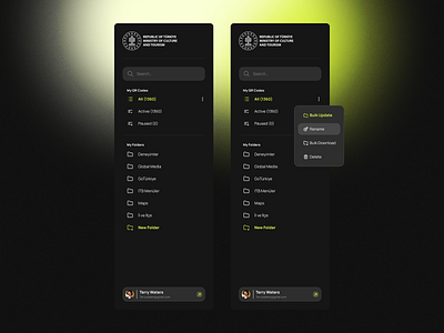 Sidebar Navigation button clean dark mode design icon logo menu navigation profile project sidebar ui ux web website