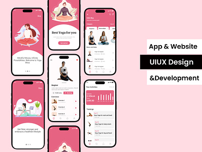 Yoga App Design adobe xd app design app mockup app screenshots app store screenshots app ui app ui design app ui ux design dashboard design design app figma app design mobile app design mobile app ui design psd uiux uiuxdesign ux research web app design wireframe design