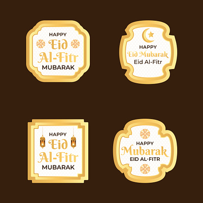 Flat element ramadan kareem badge collection badge collection company design eid al fitr graphic design illustration kareem logo design modern ramadan sticker ui