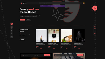 Sparkles - A Cosmetics Ecommerce beauty branding design ecommerce ui ux web website