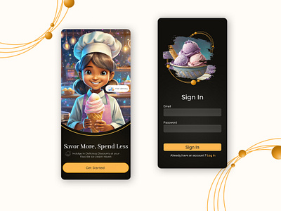 Sign In dailyui dailyuichallenge icecreamapp signup ui uidesign