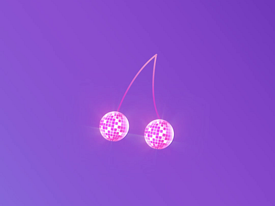 cherry discoball 🍒🪩 2d animation adobe after effects adobe illustrator animated animation byjane.creative cherry cute design discoball fruit gradient graphic design littlestar motion design motion graphics pink pinky sparkly star