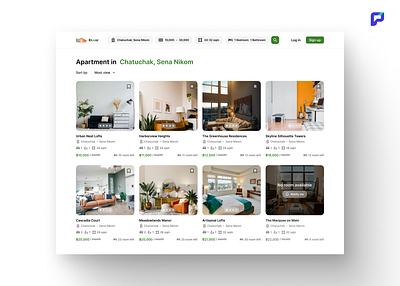 Searching result - Condo rentals website app design ui ux webapp