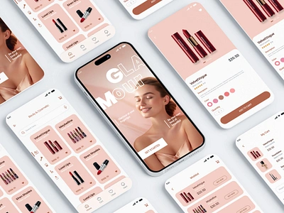 GLAMOUR - Beauty APP adobe xd android ios app design app mockup app screenshots app store screenshots app ui app ui design app ui ux design dashboard design design app figma app design mobile app design mobile app ui design psd uiux uiuxdesign ux research web app design wireframe design