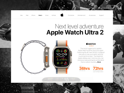 Apple Watch Ultra 2 apple apple watch apple watch ultra apple watch ultra 2 best cool design modern orange smart watch stylish ui watch web design