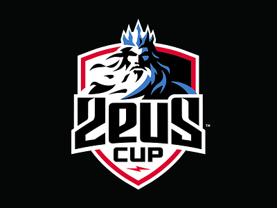 Zeus Cup branding crest hockey icon identity illustration logo shield slavo kiss sports sports logo tournament youth hockey zeus cup