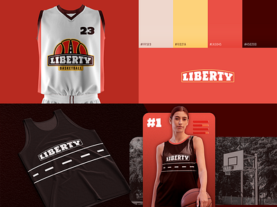 Liberty Basketball Visual Identity basketball branding graphic design logo