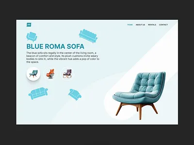 Hero Animation - Furniture Rentals animated hero animation branding figma animation homepage ui interaction design rentomojo