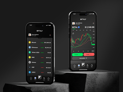 Bitxly - Fiat & Crypto wallet adobe aftereffects app app design brand branding figma graphic design illustrator iphone logo photoshop trend trendy ui uiux vector web design