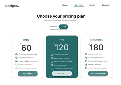 Pricing dailyuichallenge design figma pricing pricingplan pricingplanwebsite pricingservices ui uiux