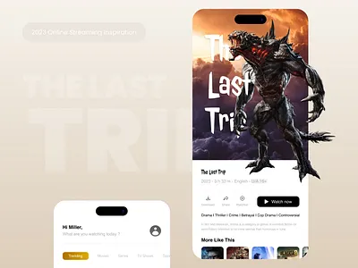 Online Streaming App Inspiration app design illustration typography ui uiux ux