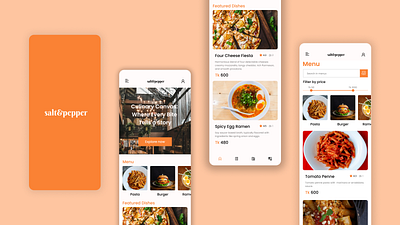 Salt&Pepper Food App app figma food app restaurent ui ui design ux
