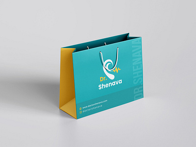 Paper Bag (Dr Shenava) brand identity medical bag paperbag