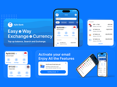 Easy Way Exchange Currency app design banking fintech ui