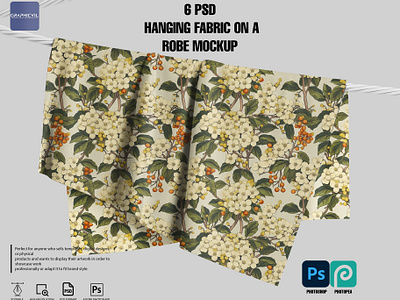 Hanging fabric on a robe Mockup template mock up