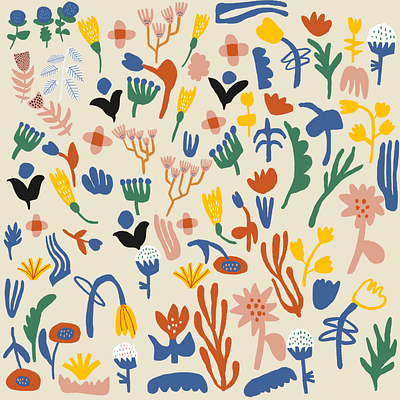 More Quirky Flowers botanical design doodle fabric pattern flowers graphic design illustration pattern plants surface design
