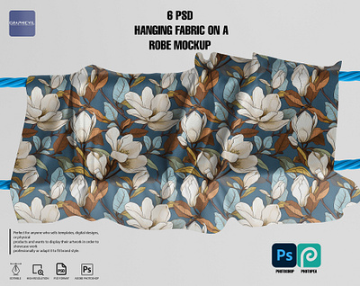 Hanging fabric on a robe Mockup template mock up