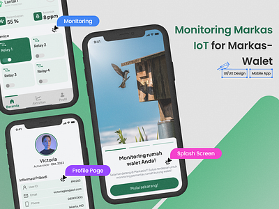 Markas IoT (Monitoring Rumah Burung Walet) mobile app monitoring smarthome ui uidesign uiux