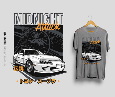 Supra Midnight Attack car tshirt