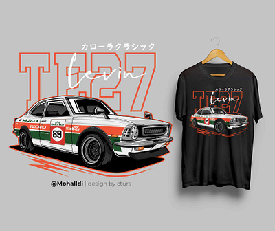 Corolla TE27 car tshirt