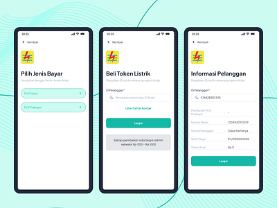 How to Buy Token Electricity in Indonesia For Customers app appdesign customers design ecommerce electricity figma token ui uiux user interface ux