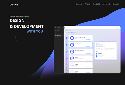 Design and development agency landing page agency app application design landing management modern ui ux web web design web development website