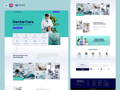 SmileCraft – Dentist & Dental Clinic Elementor Template branding design elementor template graphic design ui web design