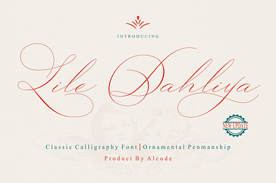 Lile Dahliya branding casual custom lettered pen elegant gentle happy lile dahliya logo quirky romantic script font sweet trendy unique unusual vintage wedding whimsical