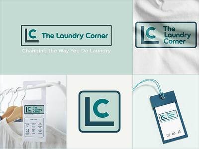 The Laundry Corner logo business icon laundromat laundry logo logo design wash washing