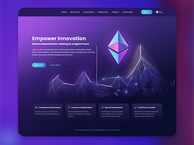 DAO UI Design - 2024 February blockchain dao dapp ui uiux website