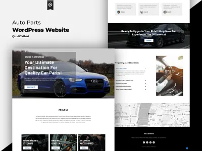 Car Website Design | Auto Parts | WordPress Website auto parts website branding car shop car website landing page logistics ui uiux ux ux design web web design web template website website design wordpress