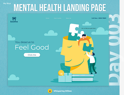 Landing Page for Metal Health Concept Design dailyui feedbackwelcome minimalism openforsuggestions ui uicommunity uigallery