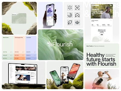 Flourish - Case Study 3d agency bento branding card fintech flourish graphic design homepage icons logo mobile app mockup palette payment studio typography ui unikorns ux