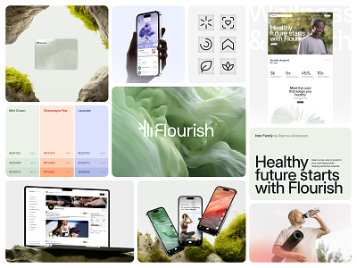 Flourish - Case Study 3d agency bento branding card fintech flourish graphic design homepage icons logo mobile app mockup palette payment studio typography ui unikorns ux