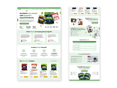 Supplement Product Web Redesign branding commerce desktop graphic design green interface landing page mobile page responsive supplement ui ux web web design website wellness