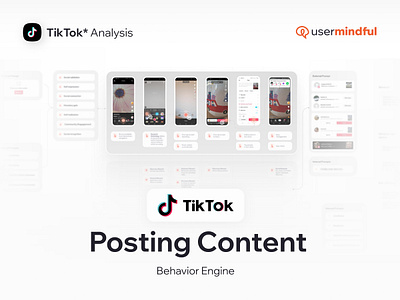 TikTok* Behavior Engine - Posting Content app appdesign behavior behavior design behavior engine behavioral principle heuristic mobile mobile app product design research socialmedia user experience ux ux design uxdesign