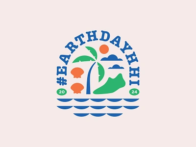 Earth Day HHI beach earth day event hhi hilton head island ocean palm tree sea shells vector