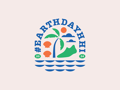 Earth Day HHI beach earth day event hhi hilton head island ocean palm tree sea shells vector