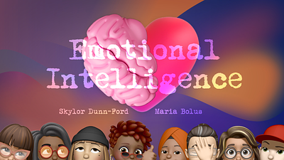 Emotional Intelligence [Art Direction/Design - Presentation] blue branding emoji graphic design memoji orange pink presentation presentation design purple