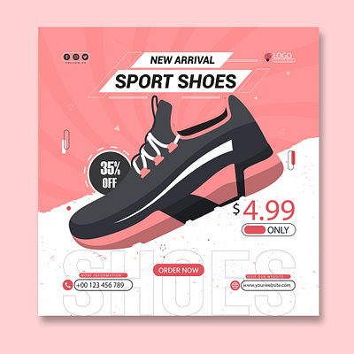 Social Media Creative Shoes Banner Design banner design creative shoes poster shoe advertising post shoe social media post shoes add shoes banner shoes design sneakers social media social media design socialmedia