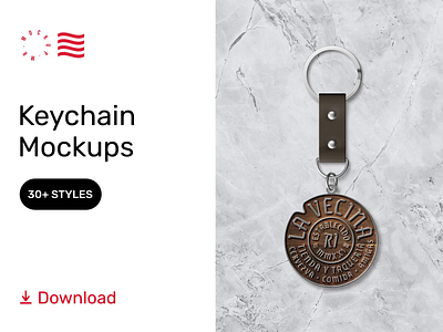 Keychain Mockups branding chain design download identity key keychain logo metal mockup mockups psd template typography