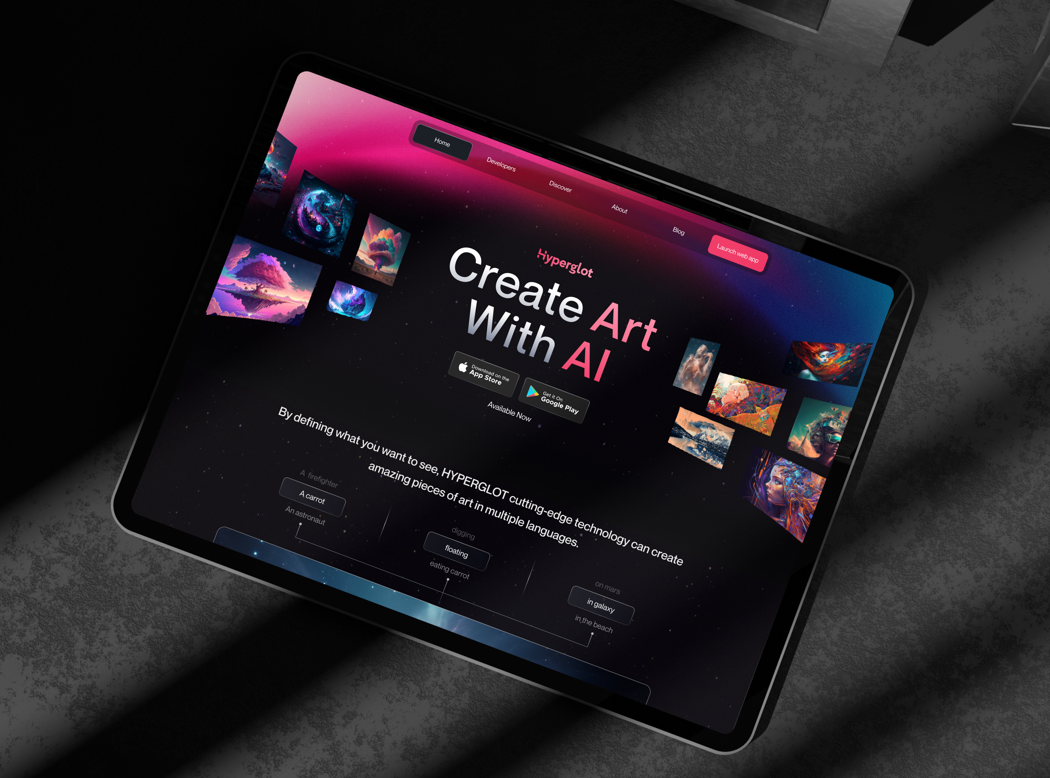 AI Image Landing page design clean design design minimal design ui