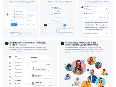 Omnichannel messaging ai ai app ai conversation ai omnichannel communication conversation design dmitry sergushkin email flow inbox message platform messages messaging omnichannel hub omnichannel messaging product design product designer sergushkin ux