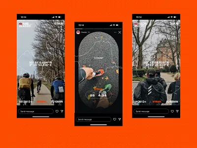 Instagram x Strava – Stories app design instagram product design strava ui ux web