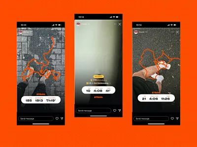 Instagram x Strava – Stories app design instagram product design strava ui ux web